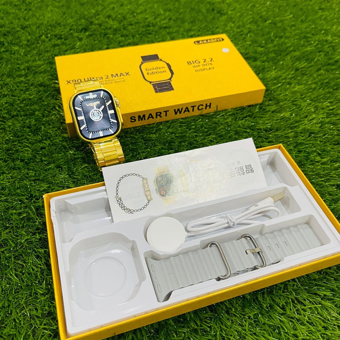 Latest X90 Ultra 2 Max Gold edition Smartwatch Laxasfit