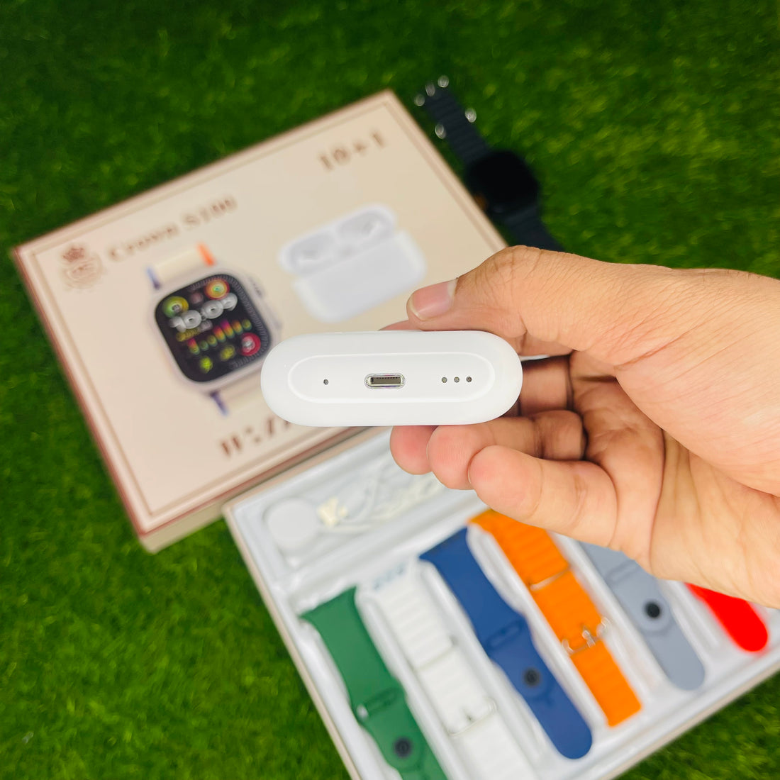 Crown S100 + Airpods Pro 2 with 7 straps ( COMBO DEAL )
